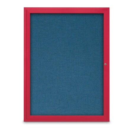 United Visual Products Slim Enclosed Corkboard, 18"x24", Gold Alum Frame/Buff UVEB1824-GOLD-BUFF